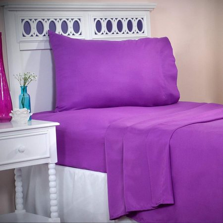 BEDFORD HOME Series 1200 3 Piece Somerset Homelet SetTwin Size Purple 66A-26089